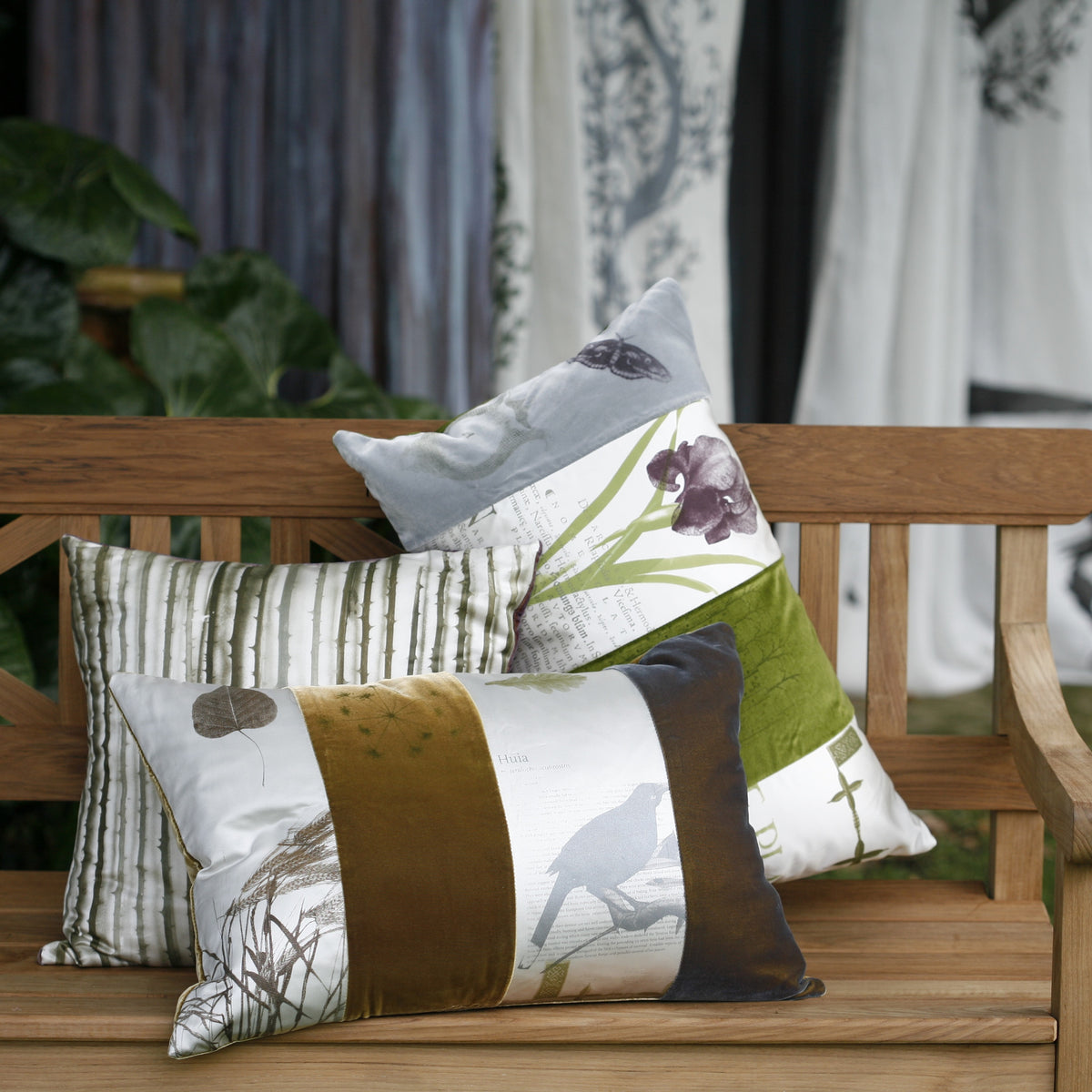 Lush fabrics hand printed in NZ Designer Bed Throws and Cushions