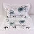 Aqua Poppies Cotton Pillowcases - Pair
