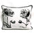 Peonies Cushion Black and White - Front Room Fabrics