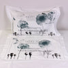 Aqua Poppies Cotton Pillowcases - Pair - Front Room Fabrics